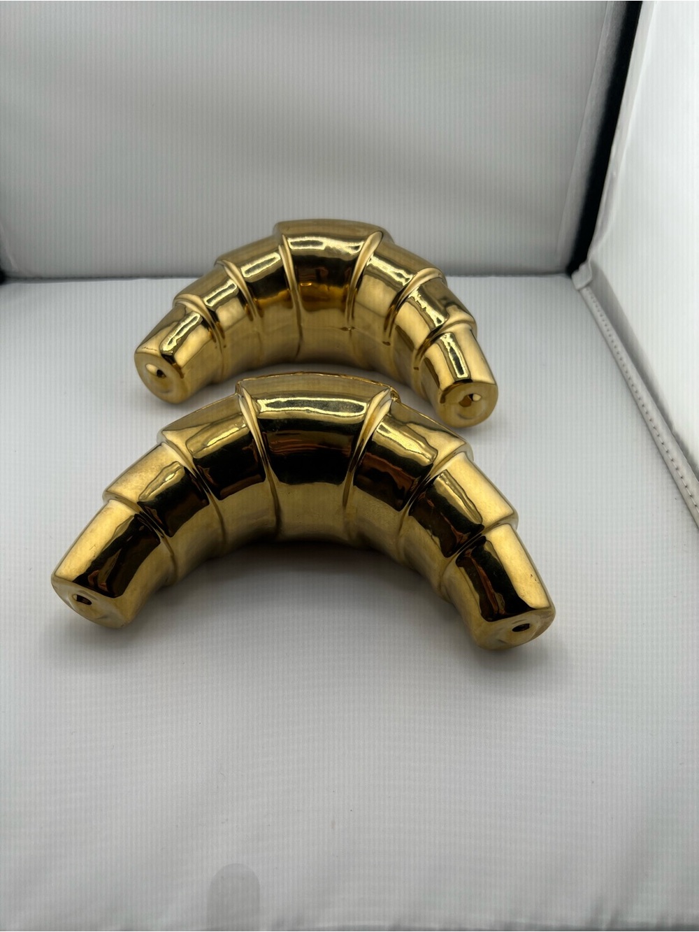 🎁Gold Decorative Horn Accent Pair - Home Accents glass